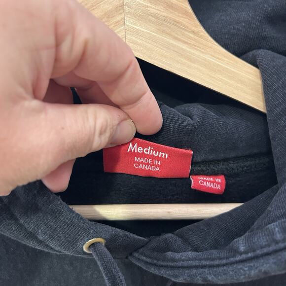 Supreme Gradient Sleeve Logo Hooded Sweatshirt “Black” FW18 - Picture 11 of 14